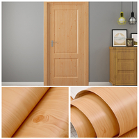 Película decorativa de vinilo de PVC de grano de madera 