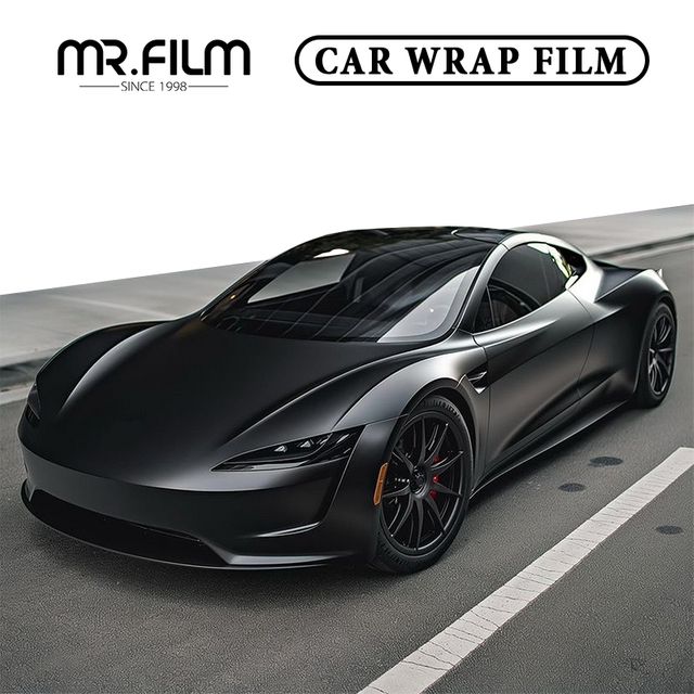 Película de envoltura de coche de protección de cambio de color negro mate duradero
