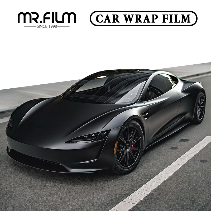 Película de envoltura de coche de protección de cambio de color negro mate duradero