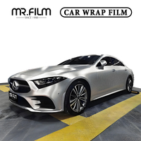 Película de envoltura de coche que cambia de color antiarañazos de plata metálica de mercurio para carrocerías de vehículos