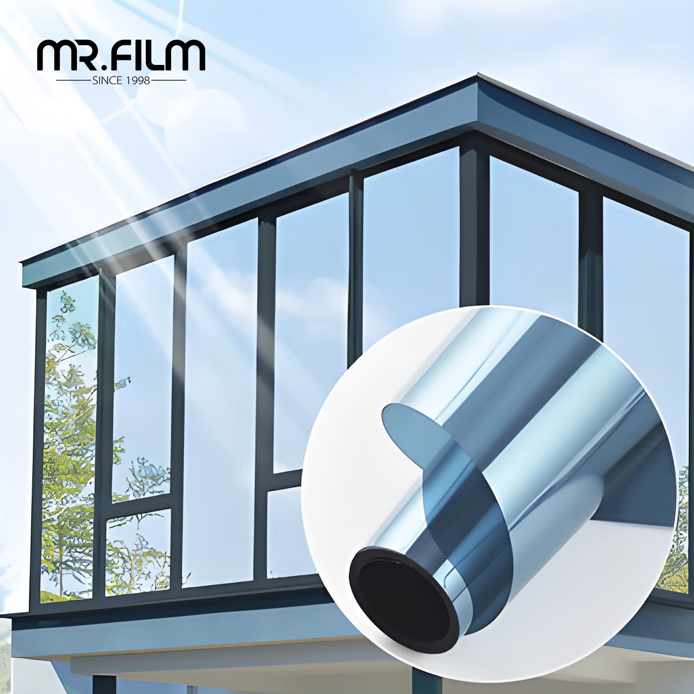 Película de ventana ultravioleta de película de construcción de vidrio de privacidad para el hogar