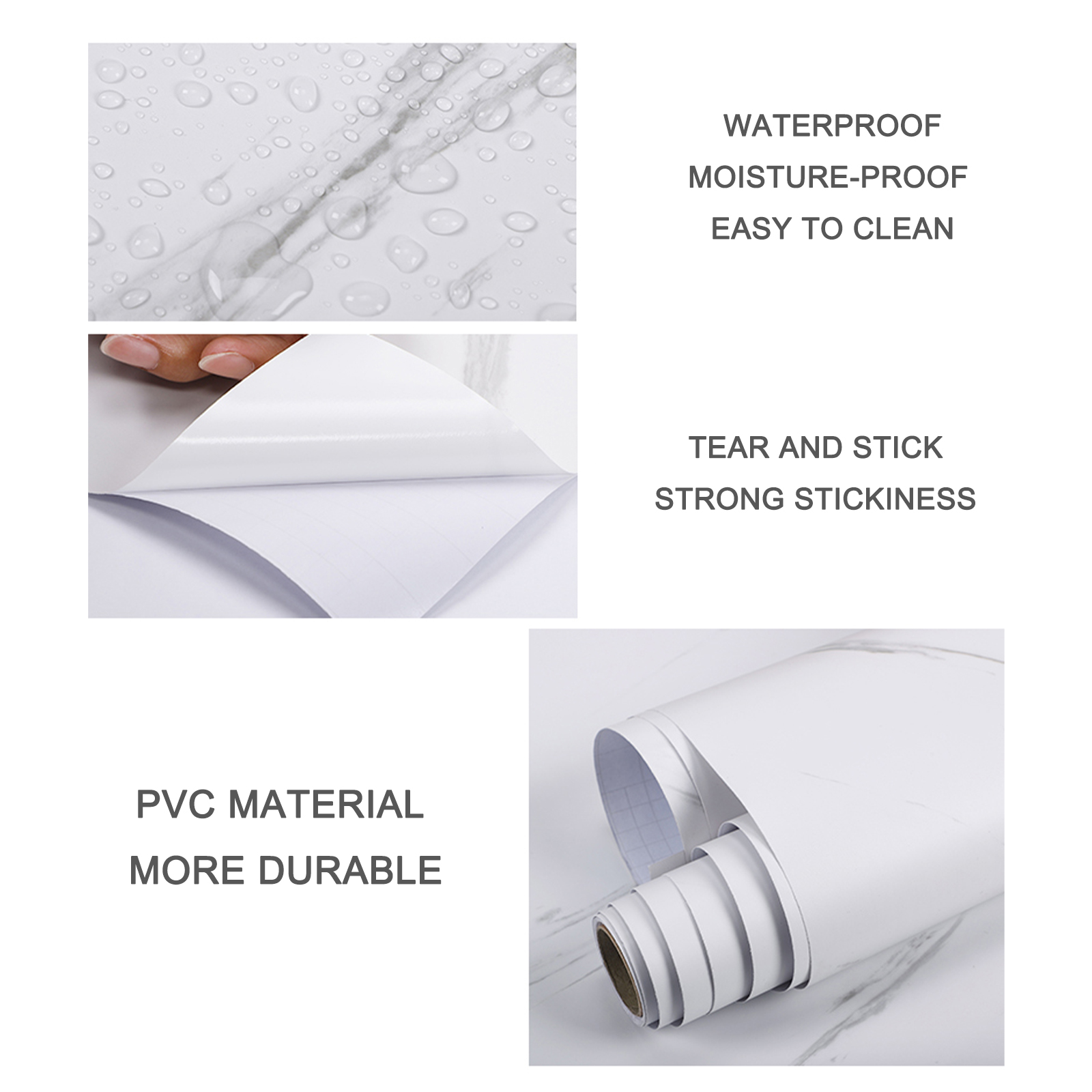 Película decorativa de mármol adhesiva impermeable