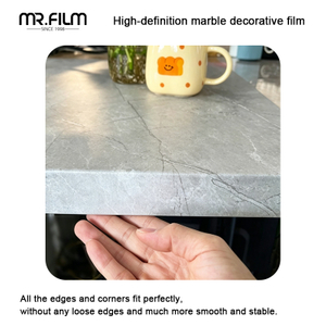 Película de PVC autoadhesiva moderna estilo mármol de venta directa de fábrica