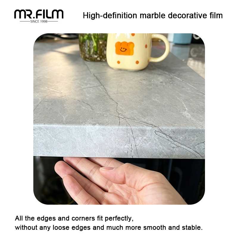 Película de PVC autoadhesiva moderna estilo mármol de venta directa de fábrica