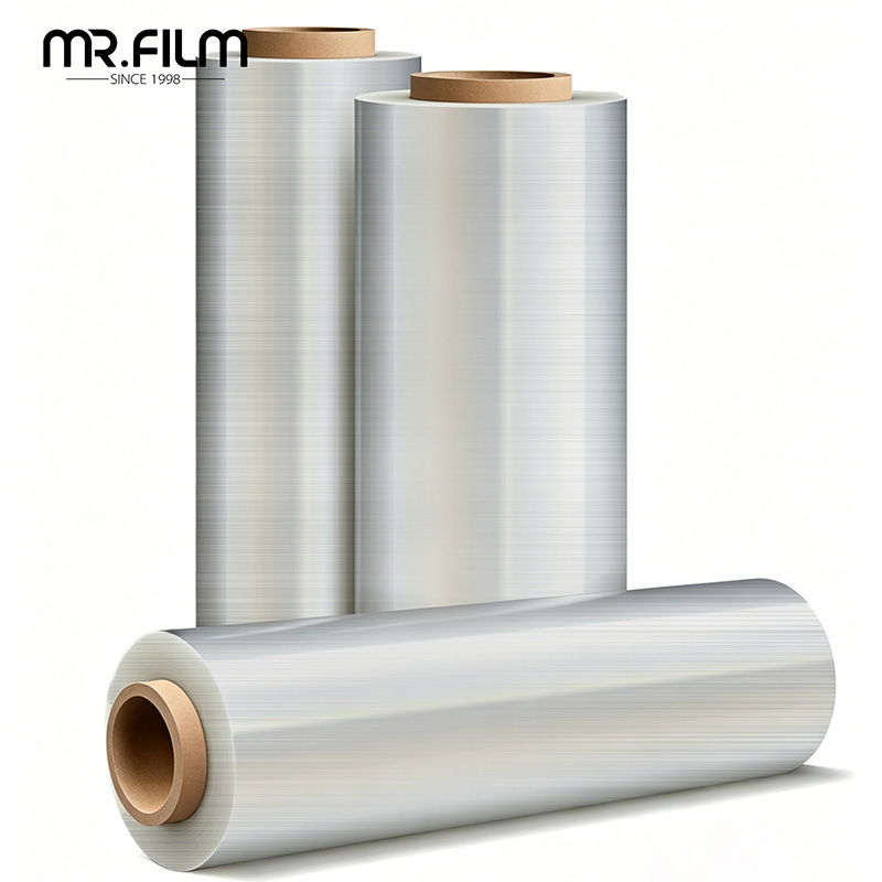 Película PET metalizada de color dorado y plateado brillante