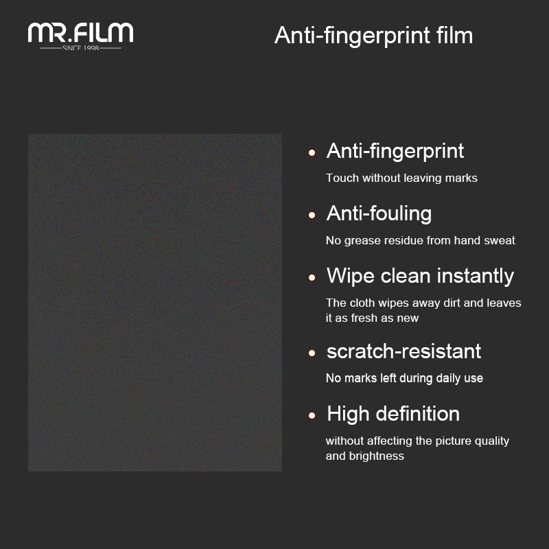 Película protectora de pantalla antihuellas para coche
