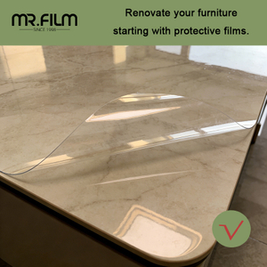 Película protectora contra rayones para muebles para vidrio de mármol