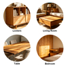 Película decorativa de muebles de PVC de grano de madera de alto brillo para gabinete moderno