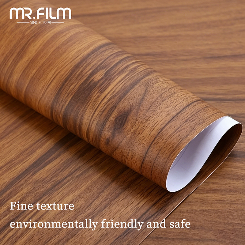 Película de vinilo interior para muebles de madera brillante
