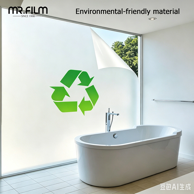 Película suave de vidrio esmerilado decorativa de PVC transparente
