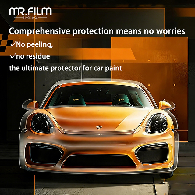 Película protectora de pintura para carrocería de automóvil antiamarillento