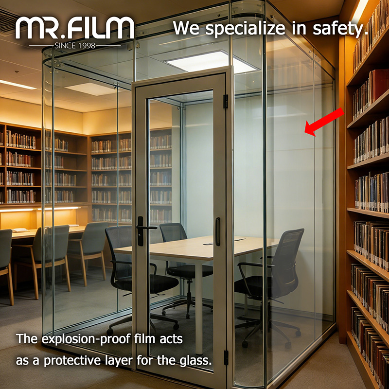 Película anti-explosión para cabina de oficina insonorizada unipersonal