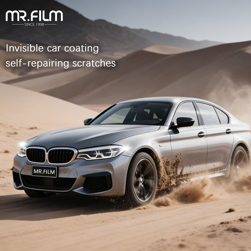 Película antiarañazos brillante y reparadora por calor autocurativa