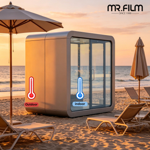 Película protectora de alta temperatura para oficina insonorizada