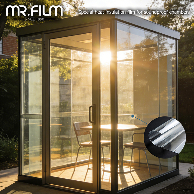 Película solar UV99% para cabina insonorizada de oficina 