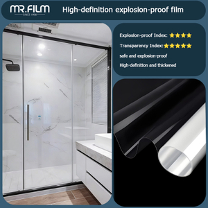 Película de ventana de vidrio a prueba de explosiones resistente a los rayos UV para edificio de oficinas