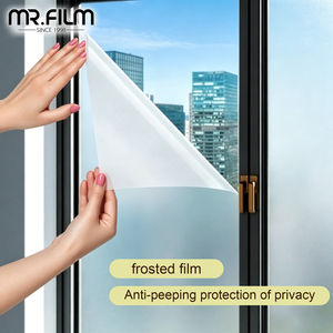 Película decorativa esmerilada adhesiva de PVC comercial 