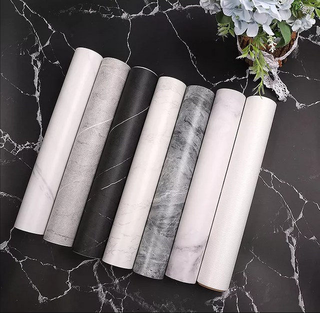 Película adhesiva impermeable de PVC para decoración de mármol