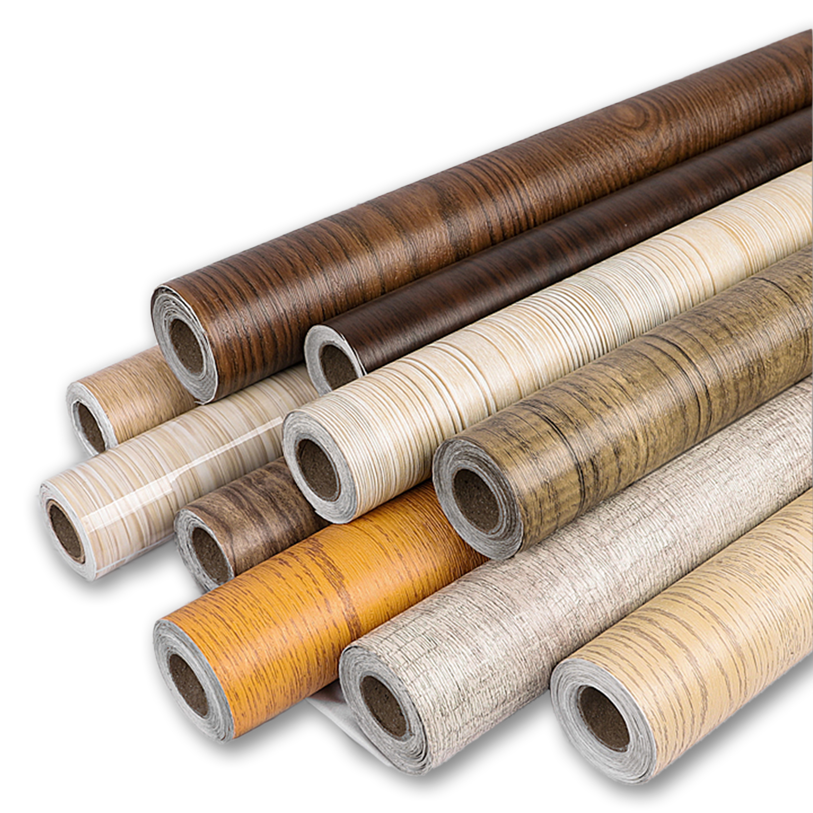 Película decorativa de vinilo de PVC de grano de madera 