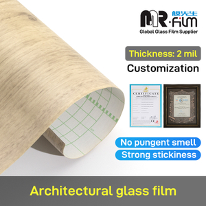 Película decorativa de PVC de grano de madera de alta calidad