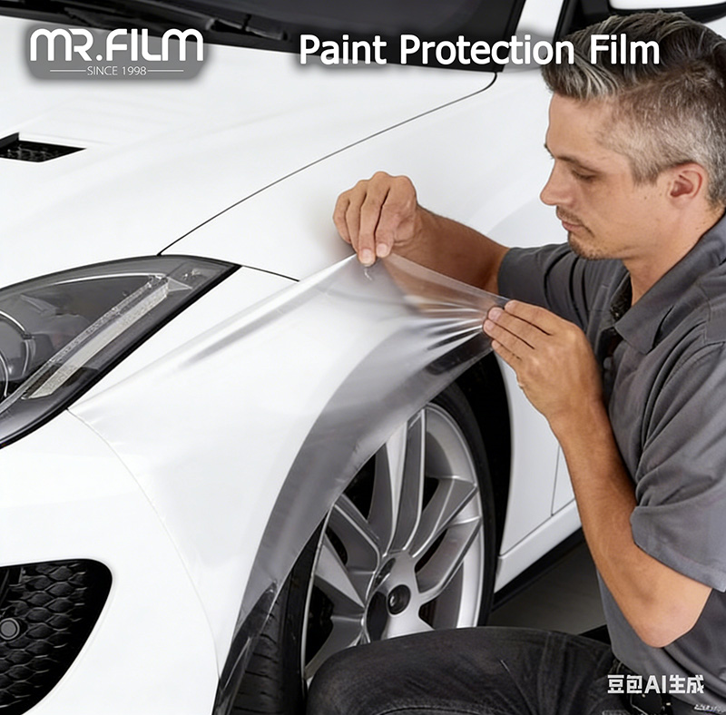 Película protectora de pintura para automóviles anti-amarilleamiento